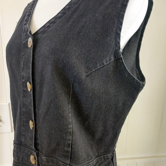Black Denim Button-Down Dress - Picture 7 of 12